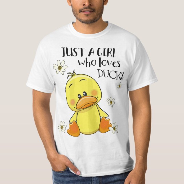 Just a Girl Who Loves Ducks - New Art Theme  T-Shirt (Front)