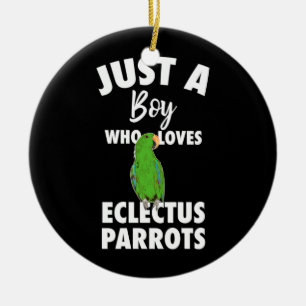 Just A Girl Who Loves Eclectus Parrot Ceramic Tree Decoration