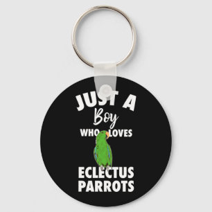 Just A Girl Who Loves Eclectus Parrot Key Ring