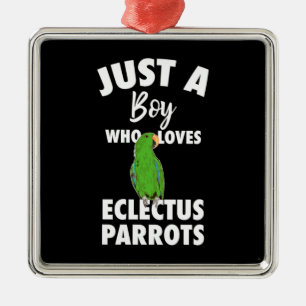 Just A Girl Who Loves Eclectus Parrot Metal Tree Decoration