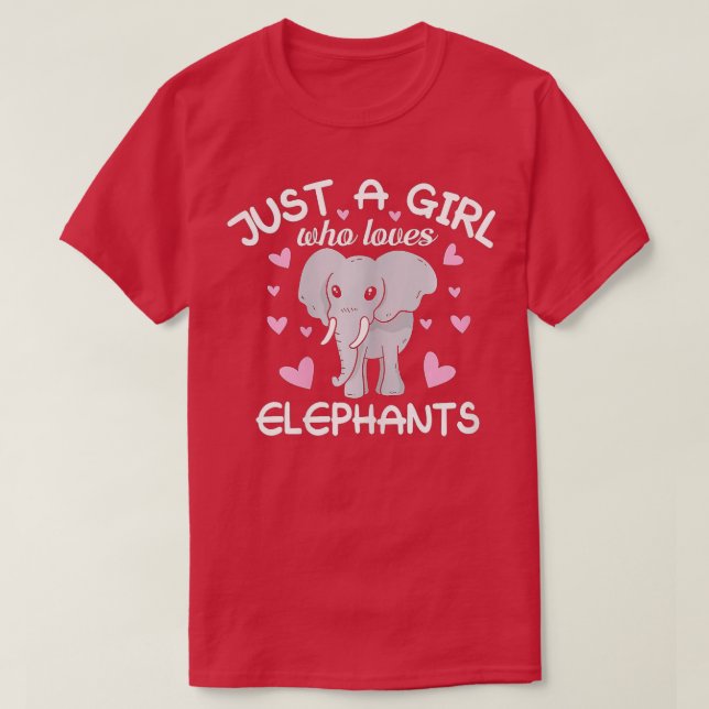 Just A Girl Who Loves Elephants  - 4  T-Shirt (Design Front)