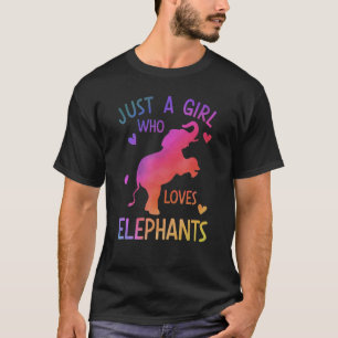 JUST A GIRL WHO LOVES ELEPHANTS  Elephant Graphic  T-Shirt