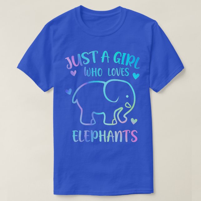Just A Girl Who Loves Elephants Gift For Kids Wome T-Shirt (Design Front)