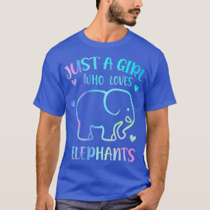 Just A Girl Who Loves Elephants Gift For Kids Wome T-Shirt