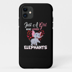 Just A Girl Who Loves Elephants Gifts iPhone 11 Case