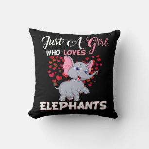 Just A Girl Who Loves Elephants Gifts Cushion