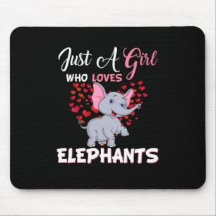 Just A Girl Who Loves Elephants Gifts Mouse Mat
