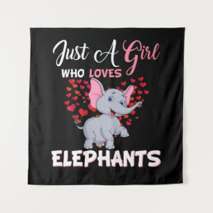 Just A Girl Who Loves Elephants Gifts Tapestry