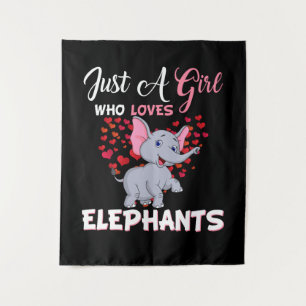 Just A Girl Who Loves Elephants Gifts Tapestry