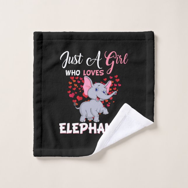 Just A Girl Who Loves Elephants Gifts Wash Cloth (Wash Cloth)