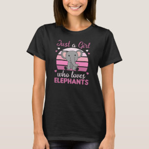 Just A Girl who Loves Elephants Sweet Elephant T-Shirt