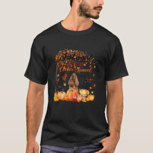 Just A Girl Who Loves Fall And Cocker Spaniel Dog T-Shirt