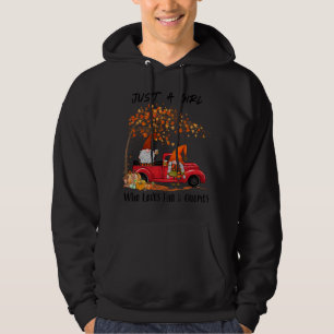 Just A Girl Who Loves Fall And Gnomes Funny Autumn Hoodie