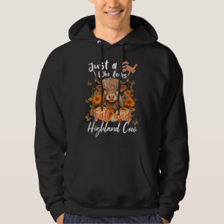 Just A Girl Who Loves Fall And Highland Cow For Wo Hoodie