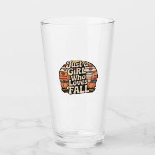 Just A Girl Who Loves Fall Classic T-Shirt.png Glass