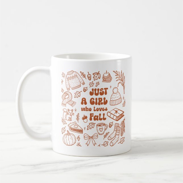 Just a Girl who Loves Fall Coffee Mug (Left)