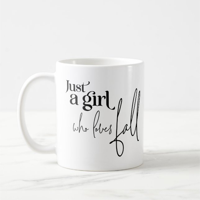 Just a Girl Who Loves Fall Coffee Mug (Left)