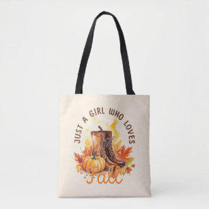Just A Girl Who Loves Fall – Cosy Autumn Vibes Tote Bag