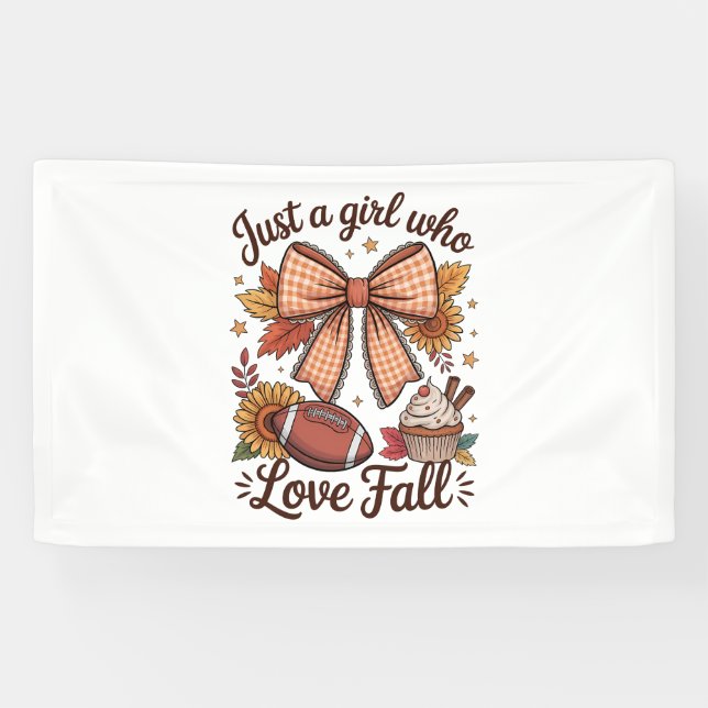 Just a Girl Who loves Fall Cosy Banner (Horizontal)