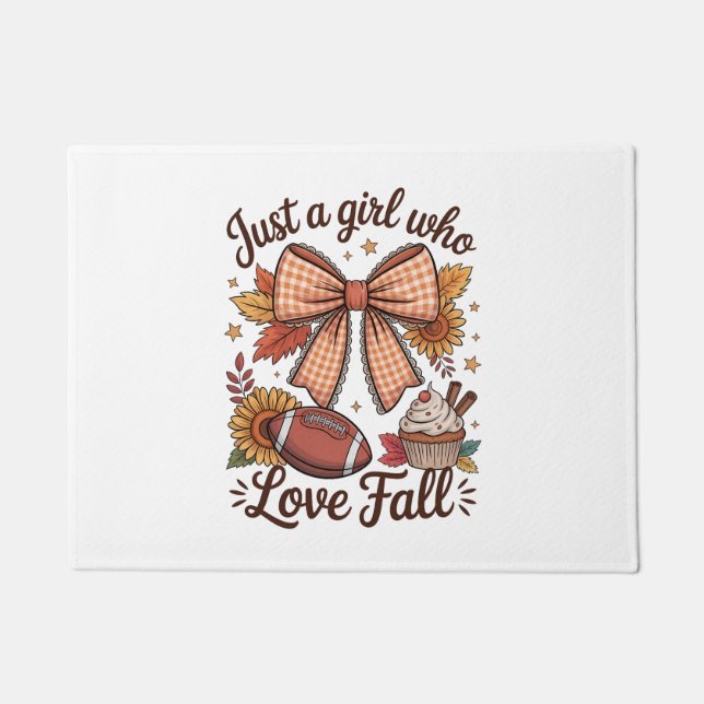 Just a Girl Who loves Fall Cosy Doormat (Front)