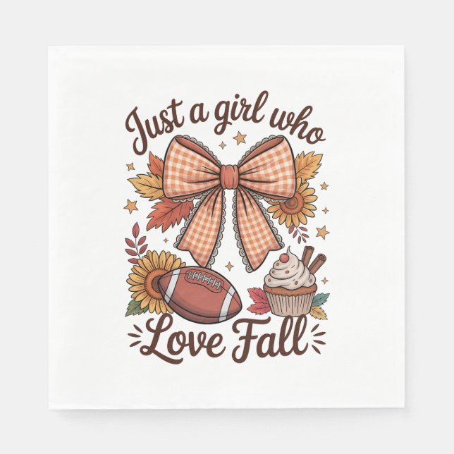 Just a Girl Who loves Fall Cosy Napkin (Front)