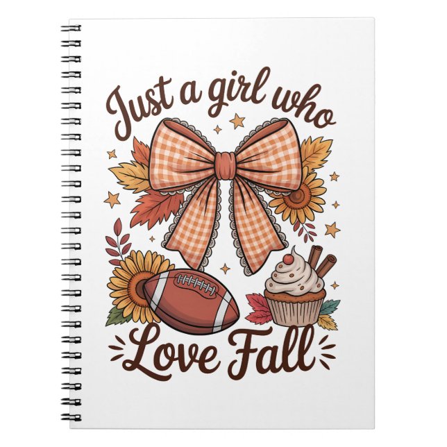 Just a Girl Who loves Fall Cosy Notebook (Front)