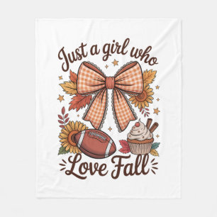 Just a Girl Who loves Fall Cozy Fleece Blanket