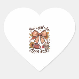 Just a Girl Who loves Fall Cozy Heart Sticker