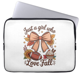 Just a Girl Who loves Fall Cozy Laptop Sleeve