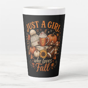 Just A Girl Who Loves Fall Football Pumpkin Spice Latte Mug