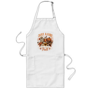 Just A Girl Who Loves Fall Football Pumpkin Spice Long Apron