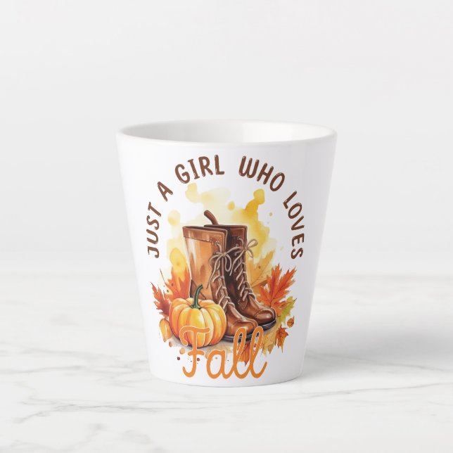 Just A Girl Who Loves Fall Latte Mug (Front)