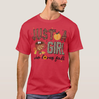 Just a Girl Who Loves Fall Pumpkin Coffee Thank gi T-Shirt