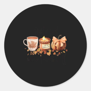 Just A Girl Who Loves Fall Pumpkin Cozy Autumn  Classic Round Sticker