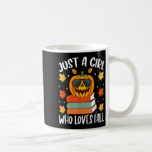 Just A Girl Who Loves Fall Pumpkin Cozy Autumn Coffee Mug