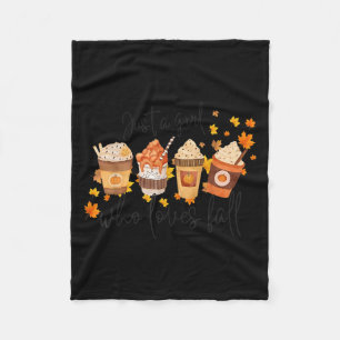 Just A Girl Who Loves Fall Pumpkin Football Cozy A Fleece Blanket