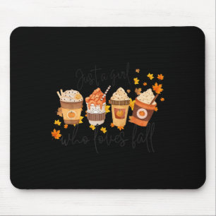 Just A Girl Who Loves Fall Pumpkin Football Cozy A Mouse Mat