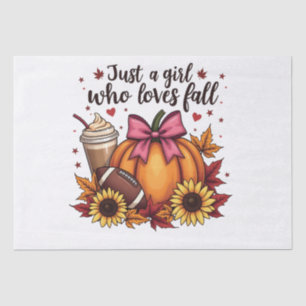 Just a Girl Who Loves Fall Pumpkin Spice Latte  Tissue Paper