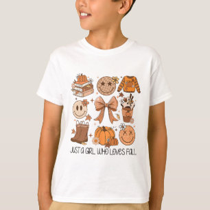 Just A Girl Who Loves Fall Pumpkin Spice Leaves Au T-Shirt