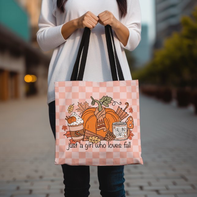 Just A Girl Who Loves Fall Pumpkin Spice Tote Bag (Creator Uploaded)