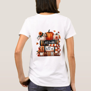 Just a Girl Who Loves Fall T-Shirt Cute Pumpkin
