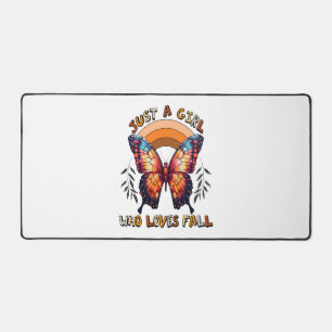 Just a Girl Who Loves Fall Thankgiving Desk Mat