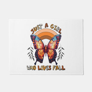 Just a Girl Who Loves Fall Thankgiving Doormat