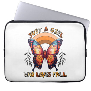 Just a Girl Who Loves Fall Thankgiving Laptop Sleeve
