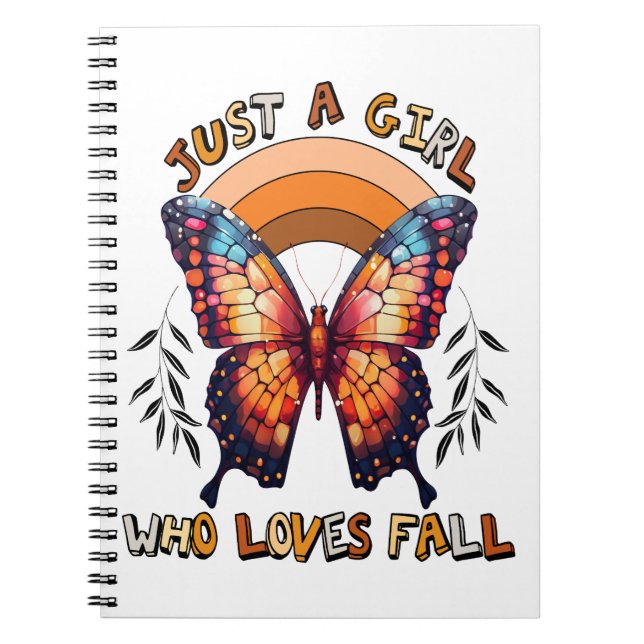 Just a Girl Who Loves Fall Thankgiving Notebook (Front)