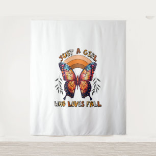 Just a Girl Who Loves Fall Thankgiving Tapestry