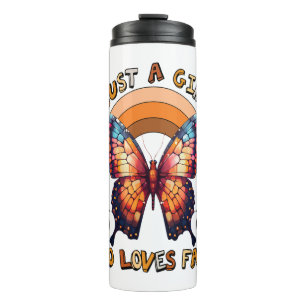 Just a Girl Who Loves Fall Thankgiving Thermal Tumbler