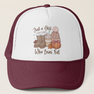 Just a Girl Who Loves Fall Trucker Hat