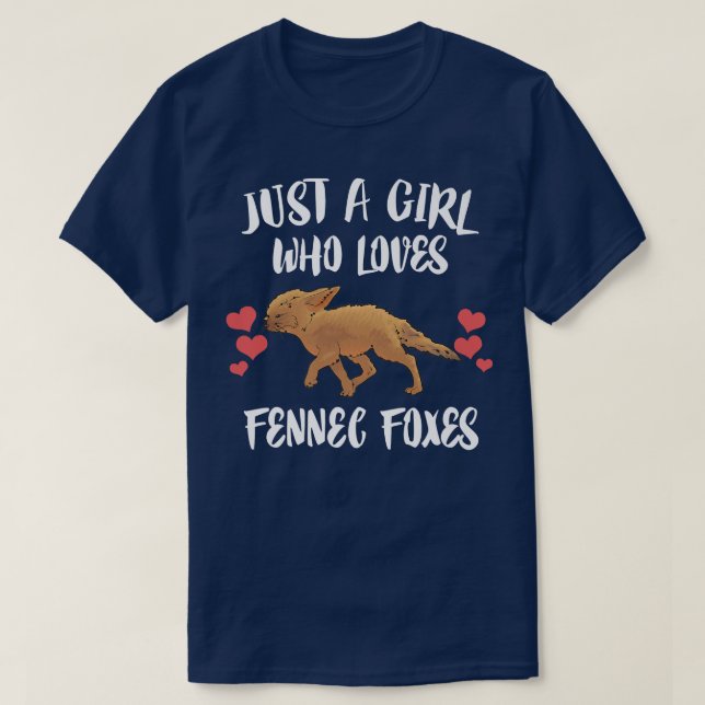 Just A Girl Who Loves Fennec Foes Animal Lover Pre T-Shirt (Design Front)