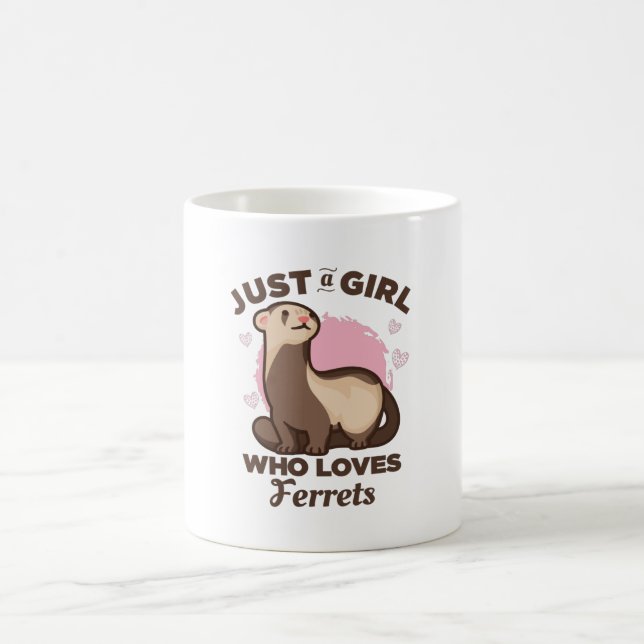 Just a Girl who Loves Ferrets Coffee Mug (Center)